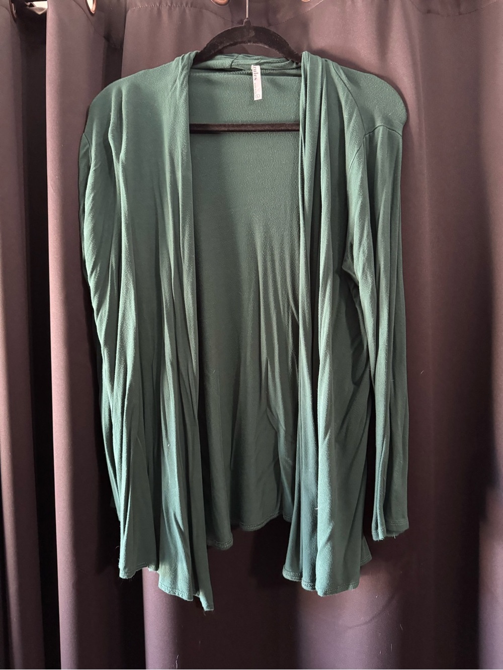 Azules Deep Green Open-Front Cardigan